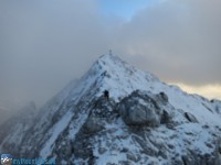Abstieg am Grat der vorderen Karlspitze