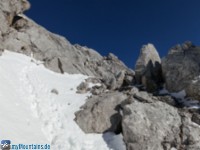 Das letzte Stück zum Gipfel der Ellmauer Halt